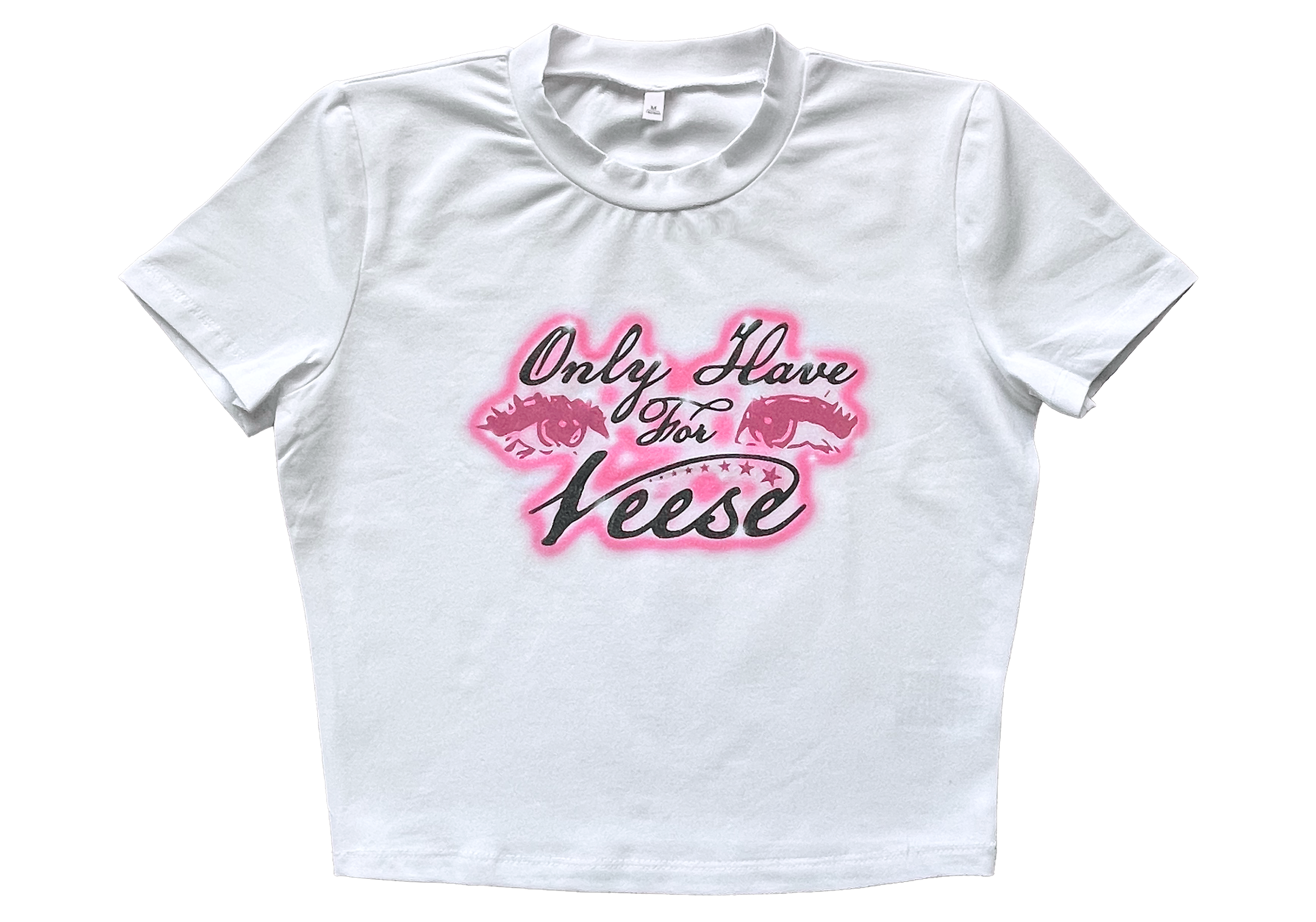 Only Have Eyes Baby Tee (White) – VEESE