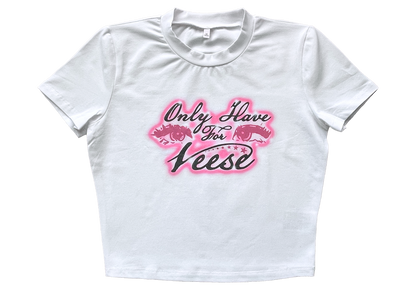 Only Have Eyes Baby Tee (White)